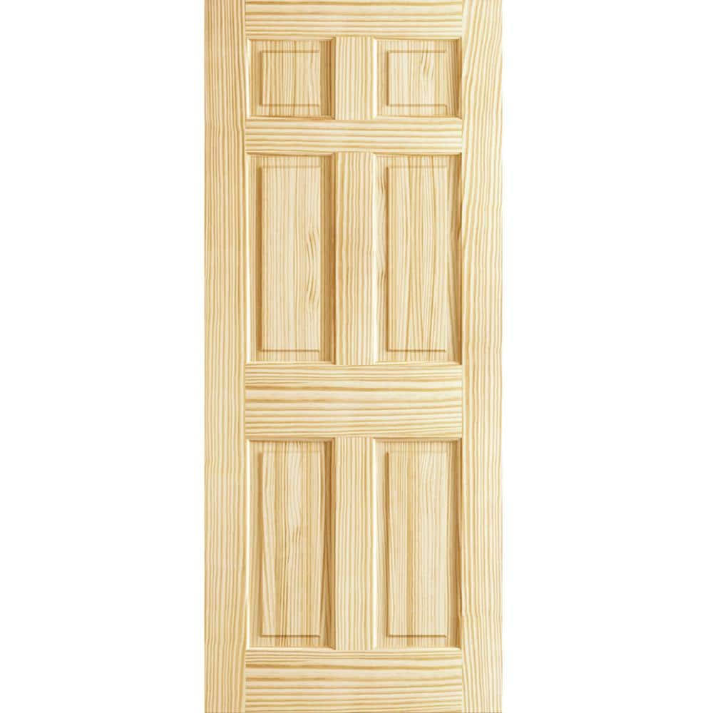 Kimberly Bay 6-Panel Colonial Solid Pine Unfinished Interior Door Slab 1-3/8 in. x 28 in. x 80 in.(1-3/8 in. X 28 in. X 80 in.)