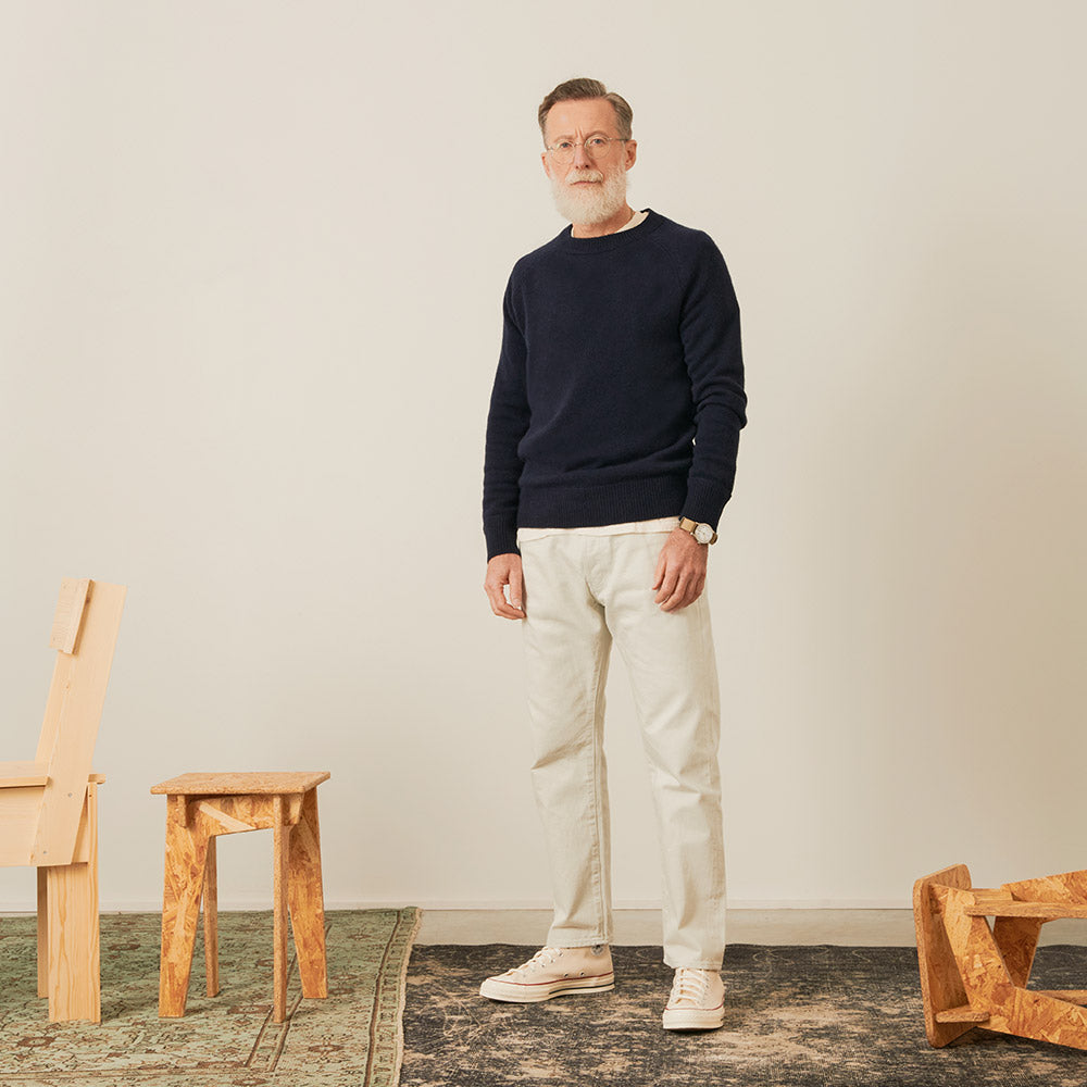 Merci - Pull Boxy en cachemire - Bleu Marine