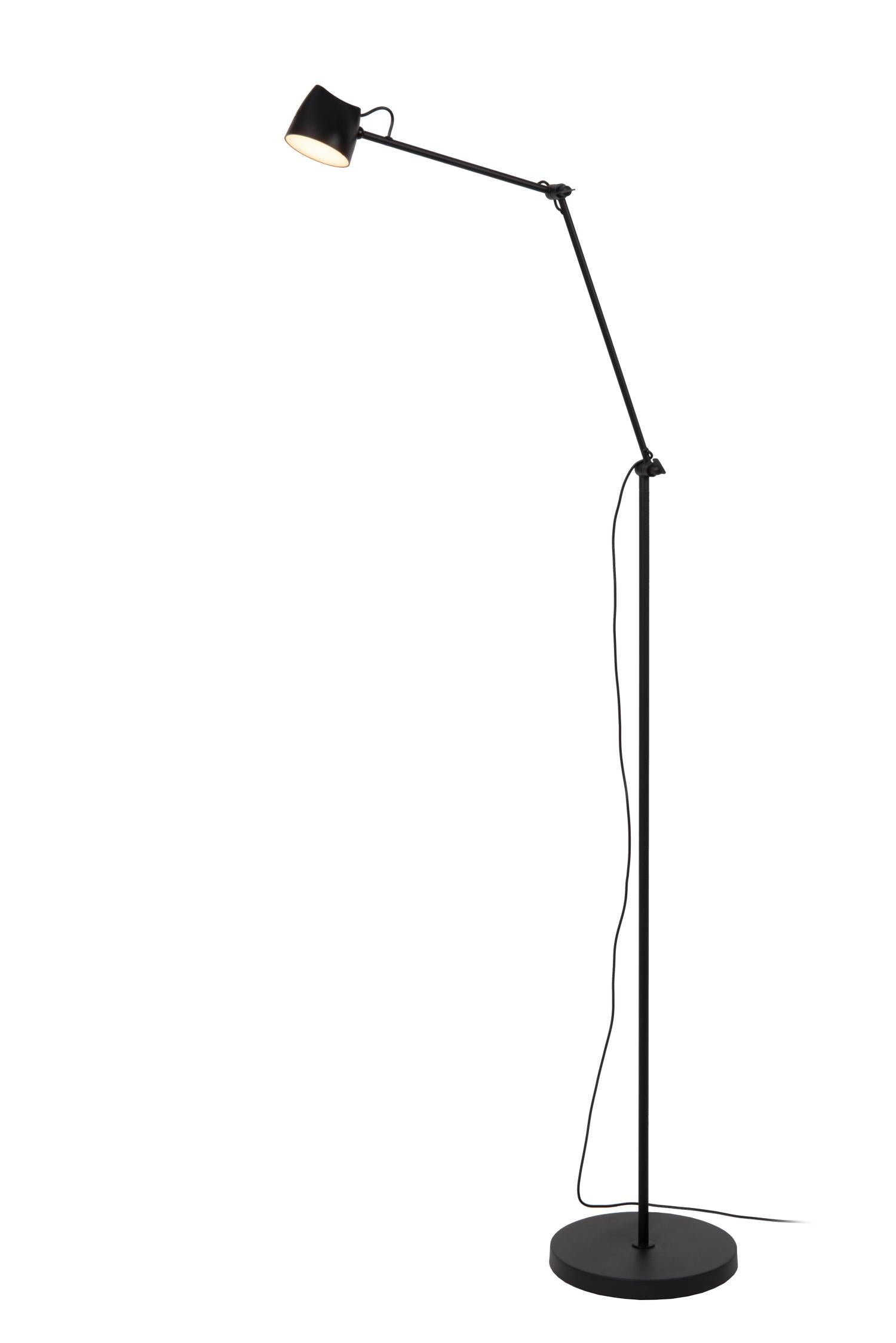 Lucide MILNE Vloerlamp - Zwart