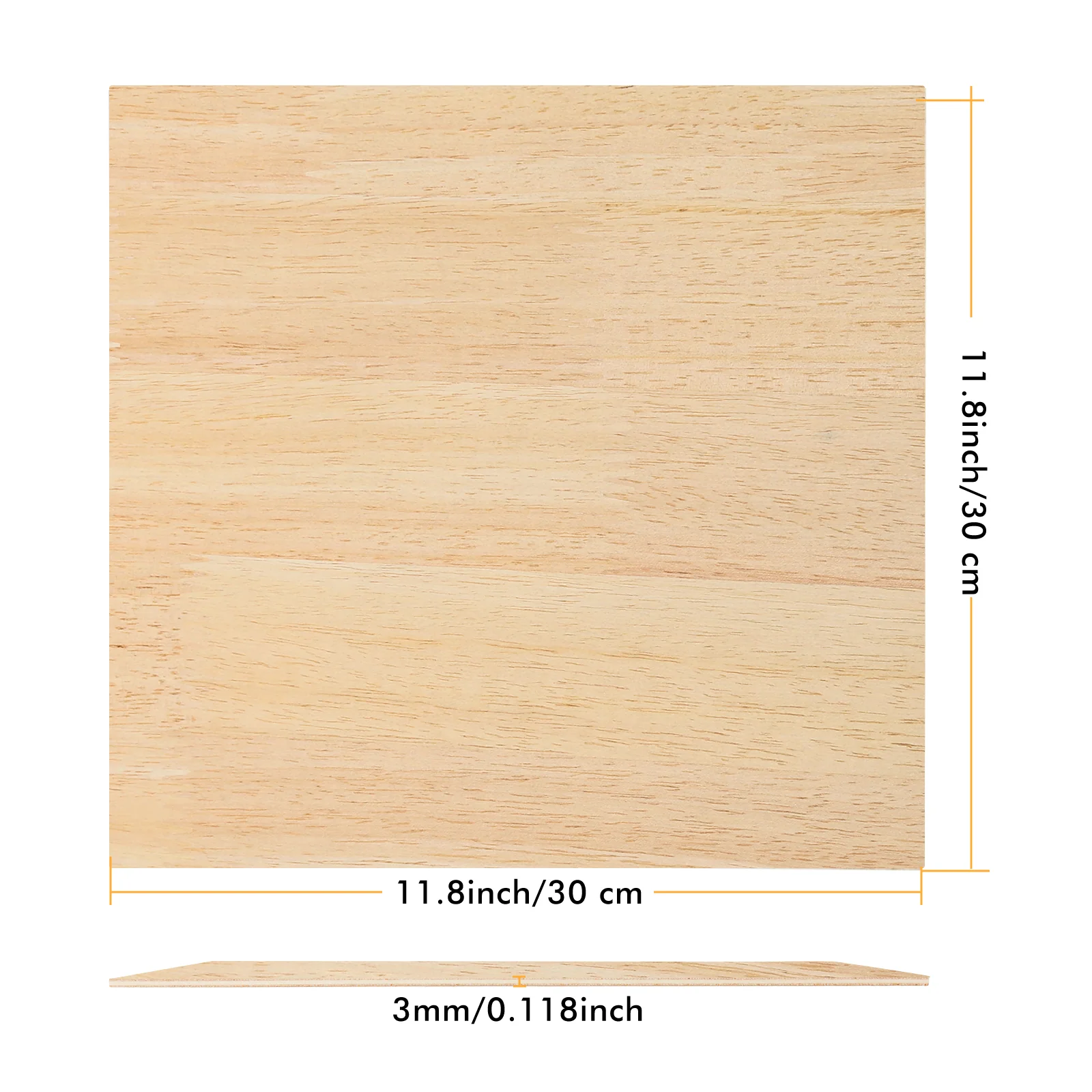 3mm Rubberwood Plywood (6pcs)