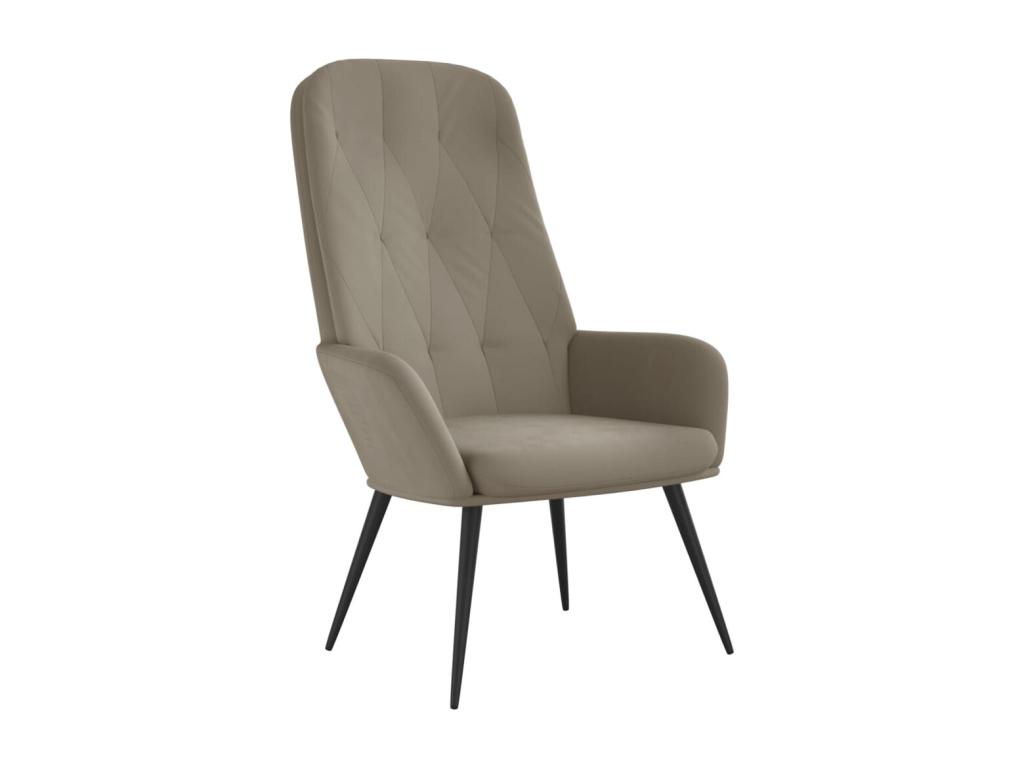 Sillón de Nestleano de terciopelo gris claro