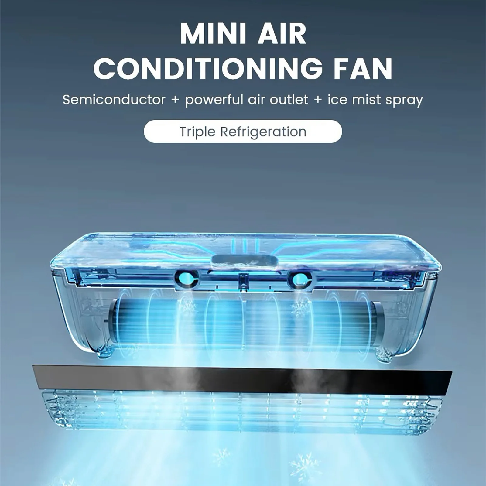 Portable Ac Unit 8000 Btu Fan Bedroom Loud Floor Fan with Remote Control Oscillating Quiet Stand up Air Conditioner for Small Room Fan for Kids Bedroom 2025 New Wall Mounted Fan Powerful Rechargeable - Image 7