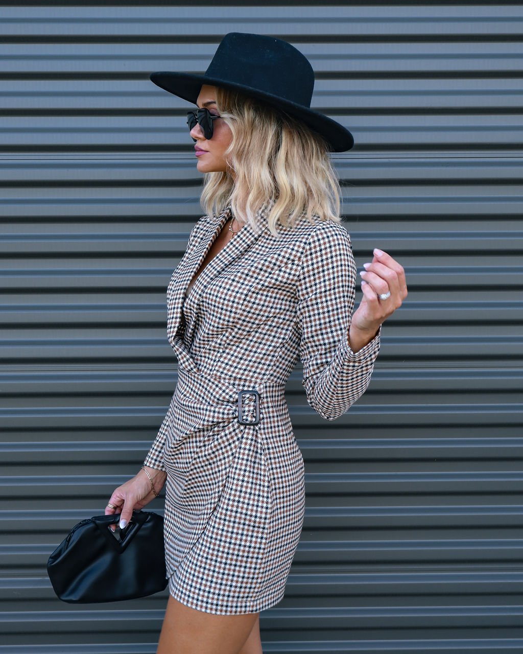 Sophisticated Biz Plaid Mini Dress - Se7enfashion