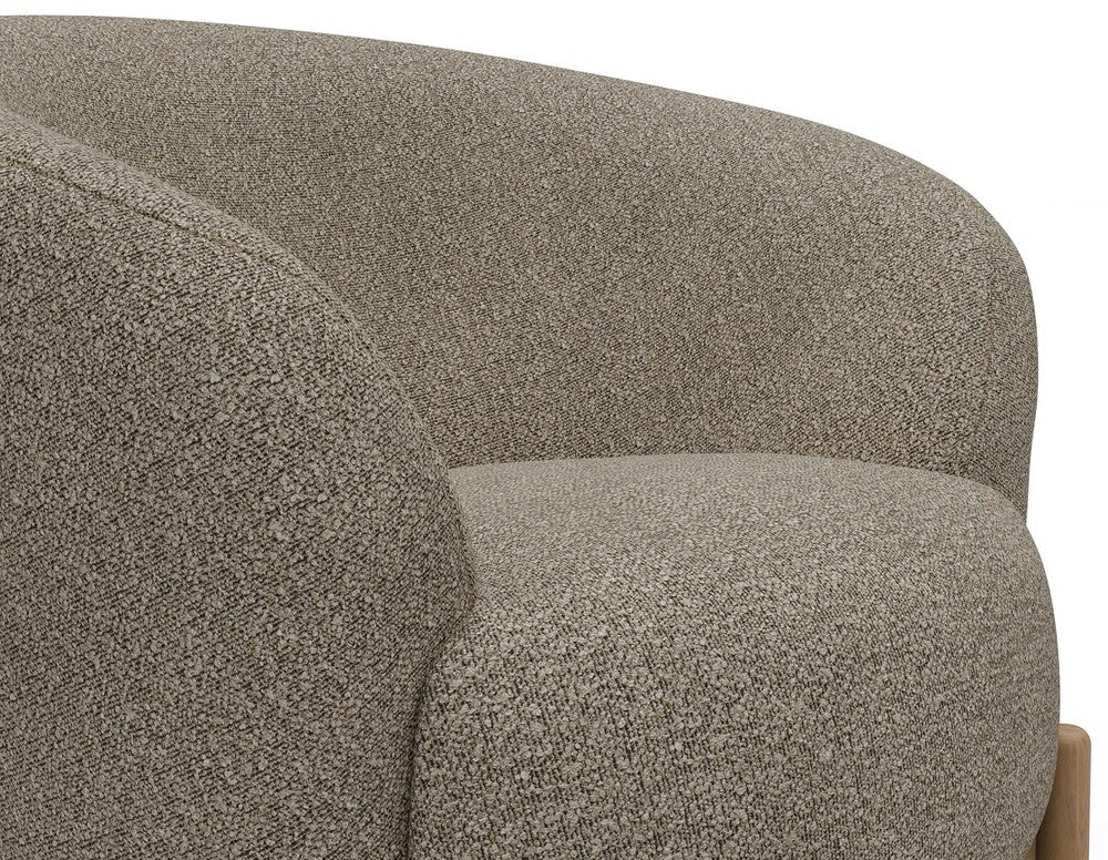 Kragelund Gran Fauteuil Beige Bouclé   Eiken