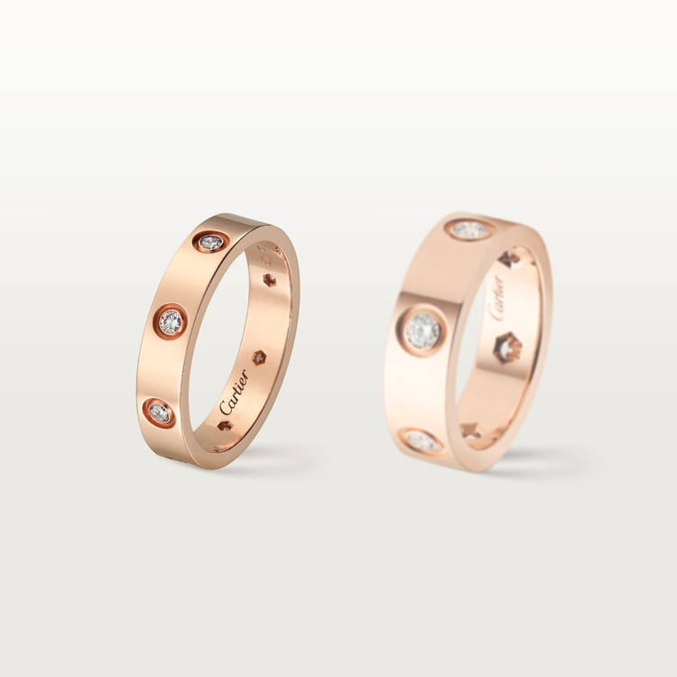 Replicate LOVE ring, small model, 8 diamonds(1:1 replica) - Original Replica Club