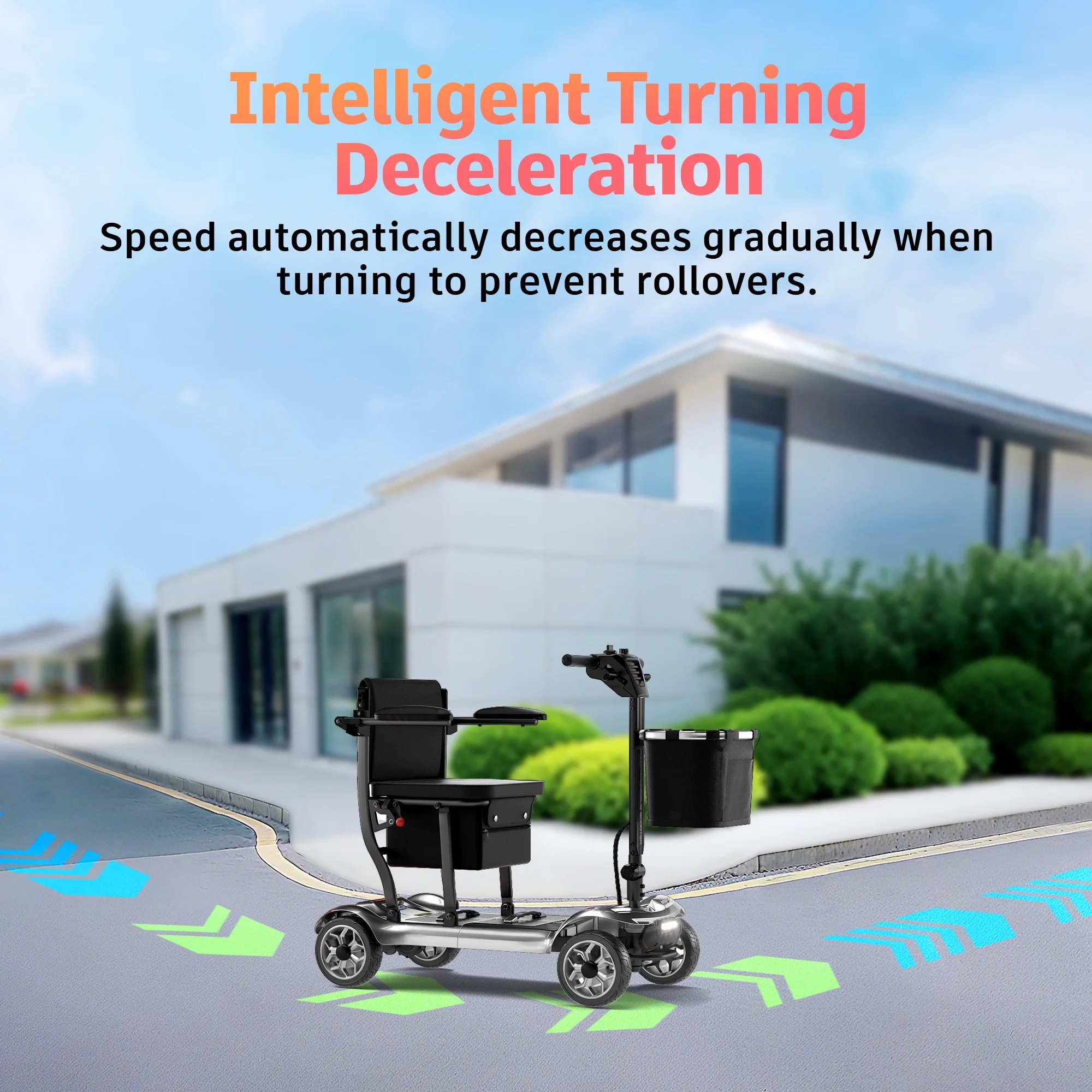 EAGLOG Light Weight 4 Wheels Mobility Scooter for Seniors, Electric Folding Wheelchair Device for Travel, Black - Image 18