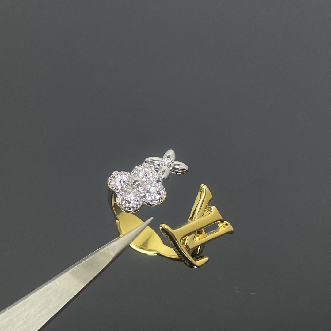 Louis Vuitton Mixed Two Metal Color Ring - Original Replica Club