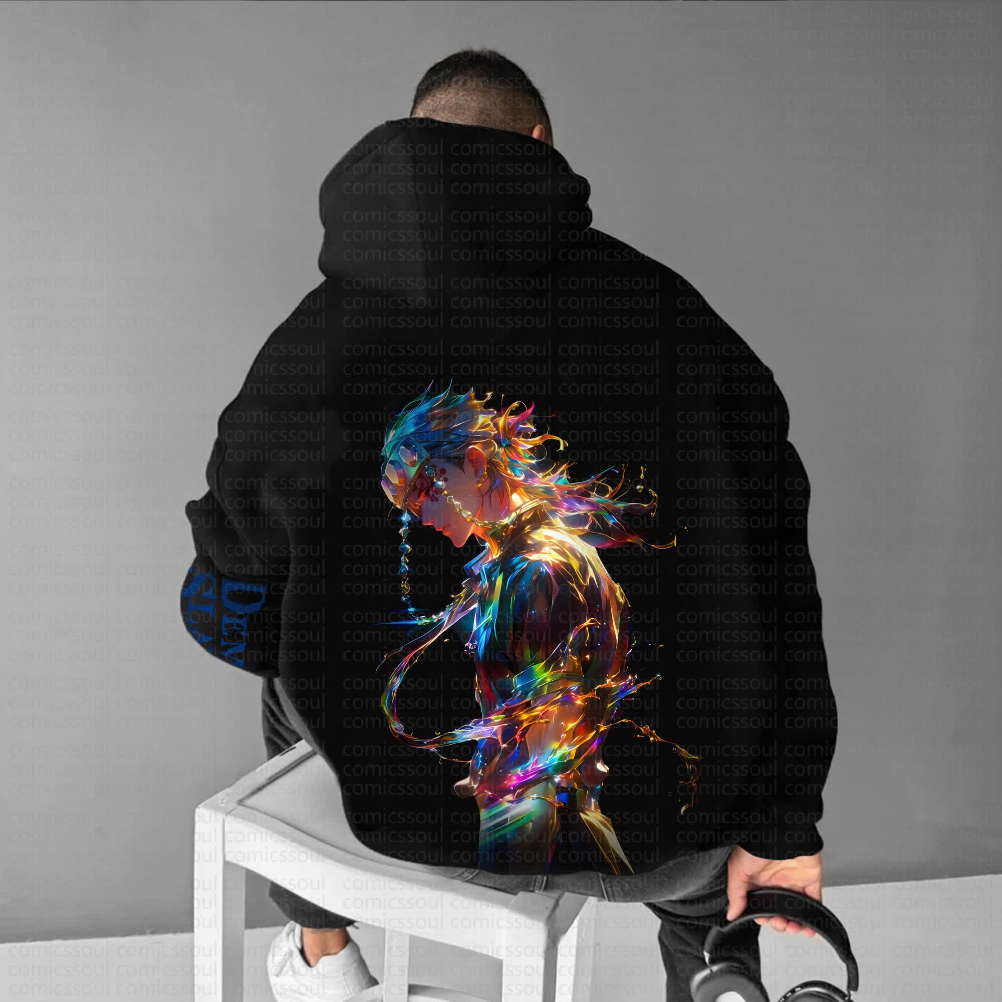 Unisex Anime Graphic Streetwear Vintage Hoodie丨Comicssoul