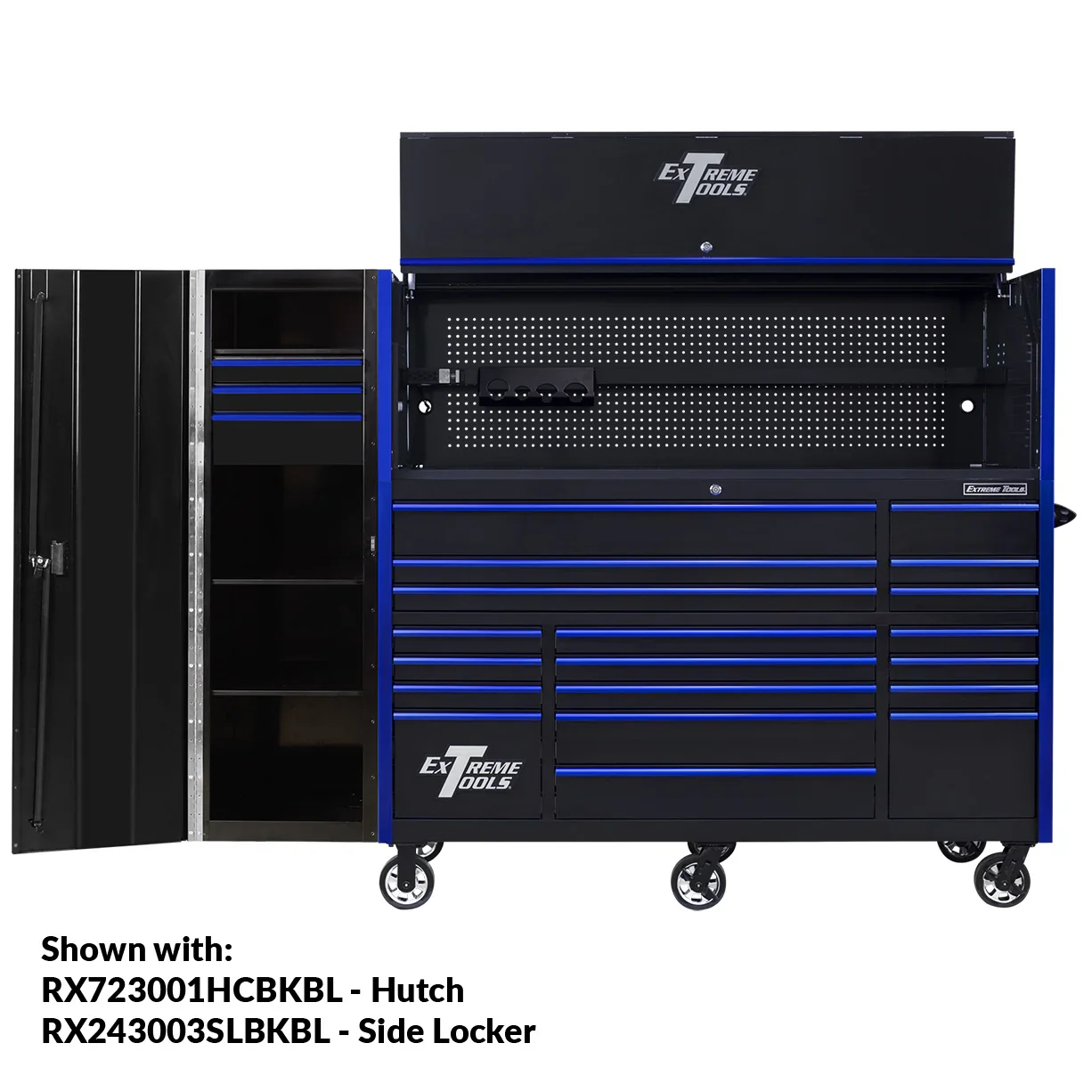 Extreme Tools 72-in x 30-in 19-Drawer Roller Cabinet With 250 lb Drawer Slides - RX723019RC-250 - Image 3 Extreme Tools 72-in x 30-in 19-Drawer Roller Cabinet With 250 lb Drawer Slides - RX723019RC-250 - Image 3