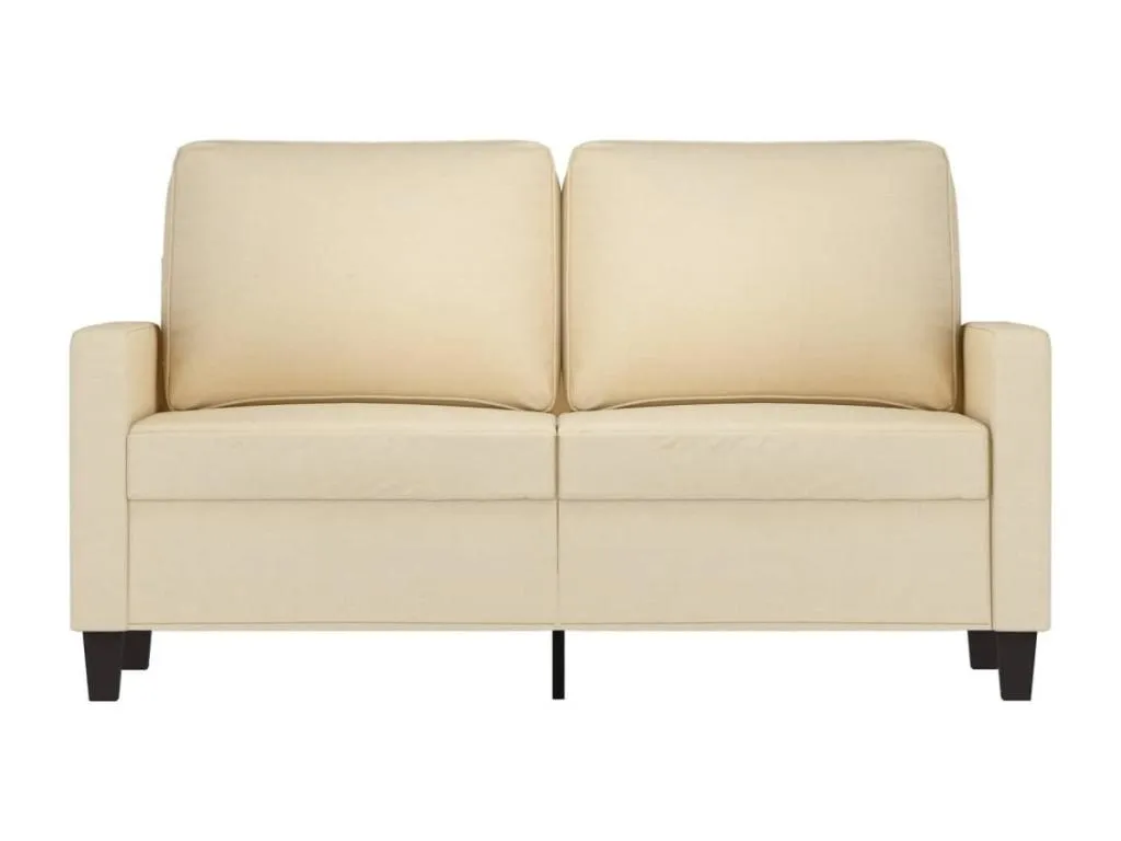 Sofá de 2 plazas de tela color crema 120 cm pzvc31914