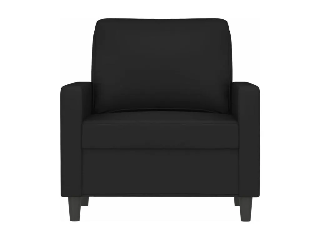 Sillón de terciopelo negro 60 cm