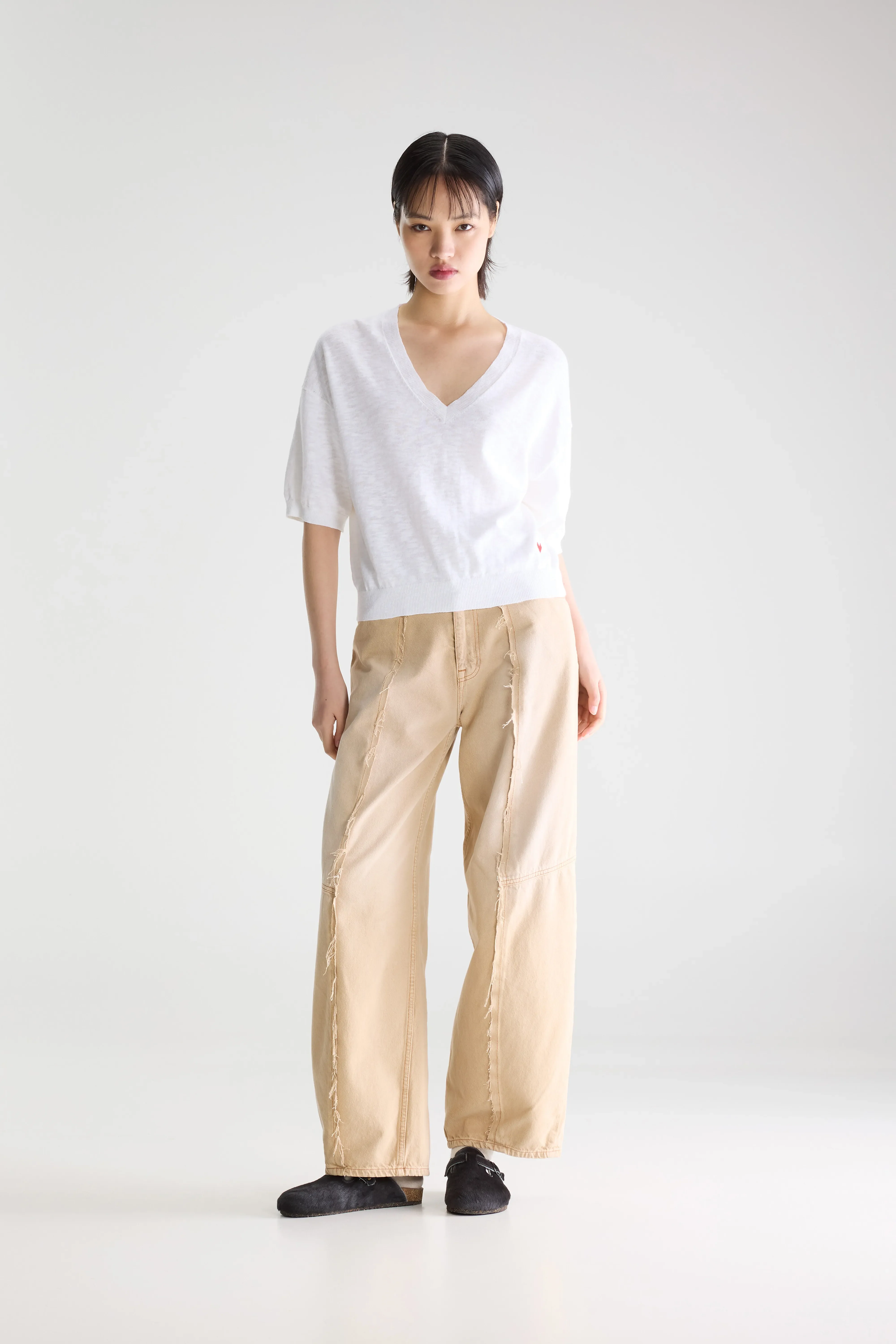 Bellerose Dadif v-neck sweater (261 / W / WHITE)