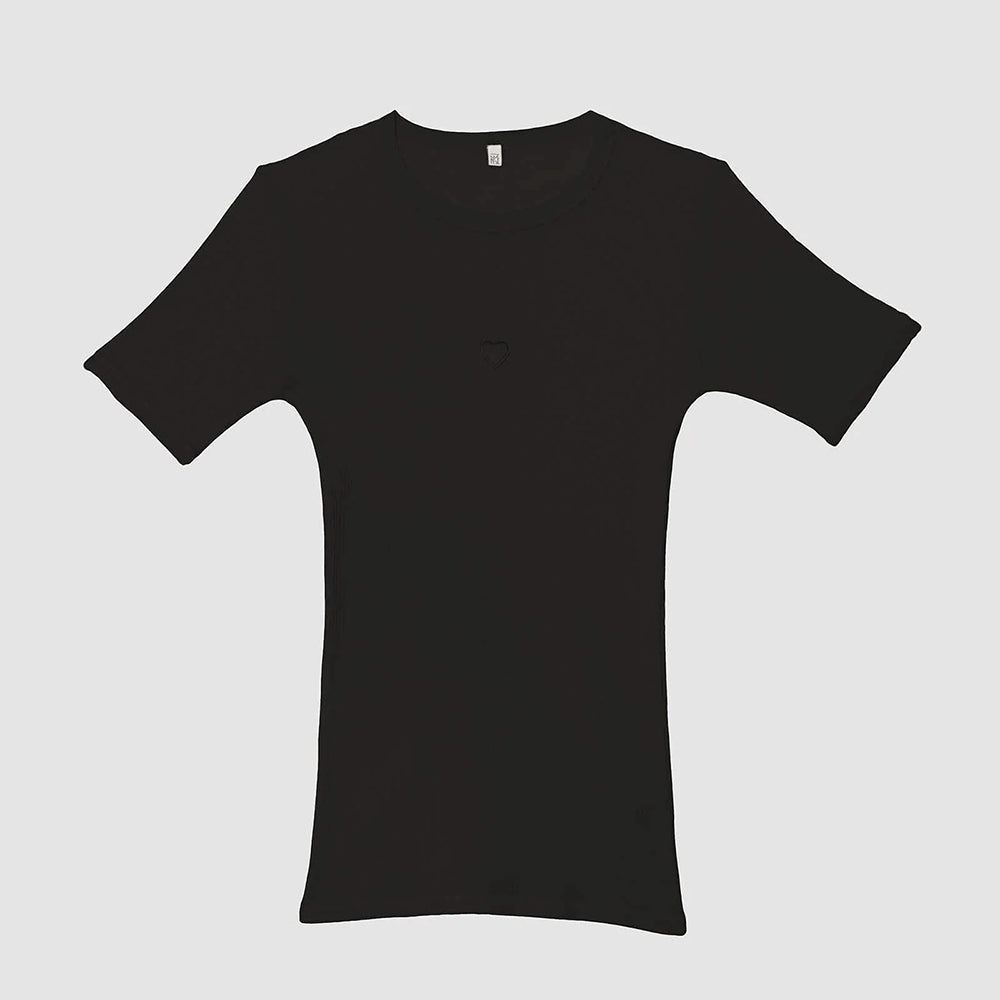 Baserange - T-shirt Heart - Noir