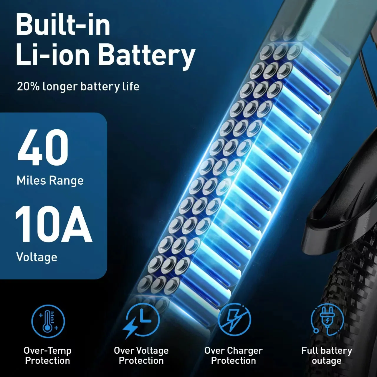 26 in Adult Electric Bike, 400W Motor, 25 MPH Top Speed, 40 Miles Range - Image 5 26 in Adult Electric Bike, 400W Motor, 25 MPH Top Speed, 40 Miles Range - Image 5