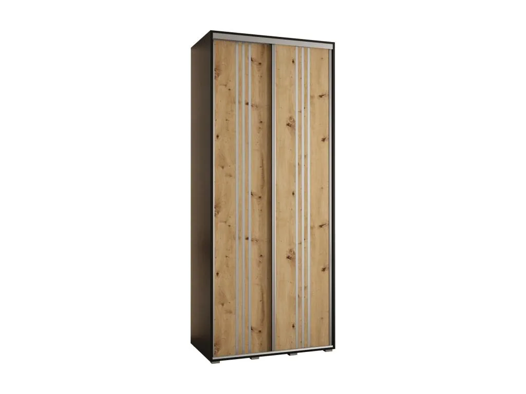 ARMARIO Luxmbls 6 DE PUERTAS CORREDERAS 235.2/120/60 2 puertas (Negro/Artisan/Plata) 24742HGCP
