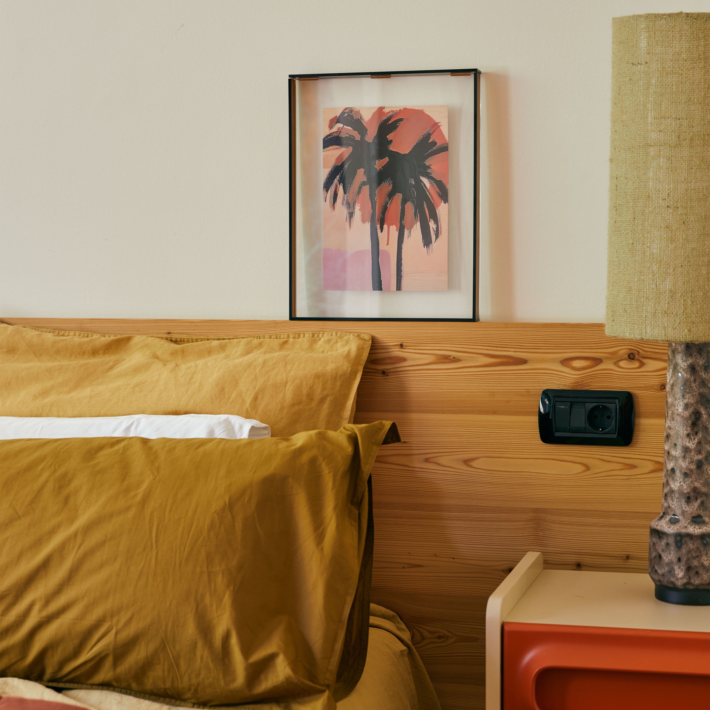 HKliving Acrylic Lijst 40 x 50 cm - Brown Palms