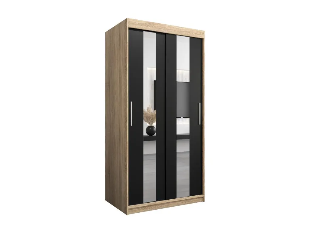 Armario Mueblesclasic de puertas correderas 200/100/62 2 puertas (Mueblesclasic/negro)