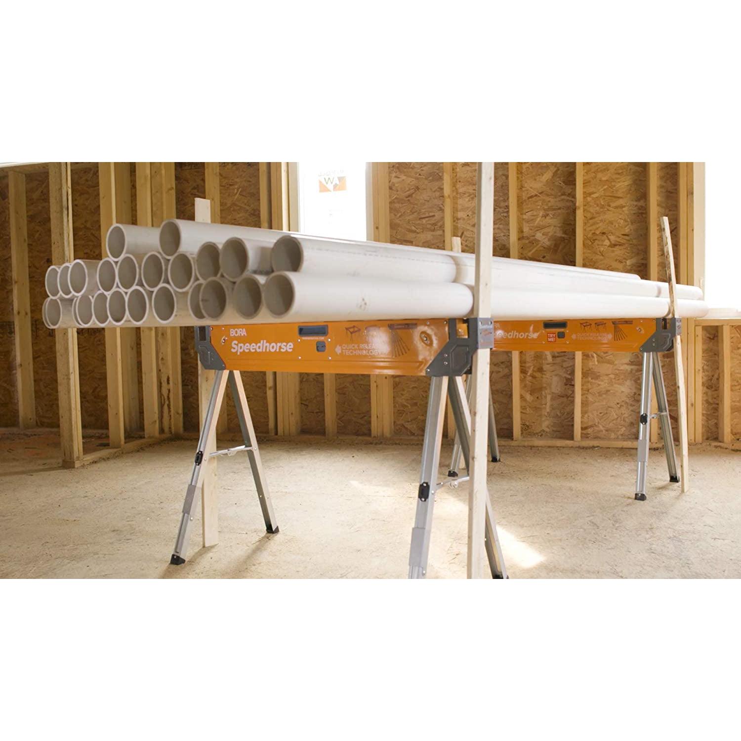 30 in. H Steel Speedhorse Sawhorse with Auto Release Legs (2-Pack) - Image 4