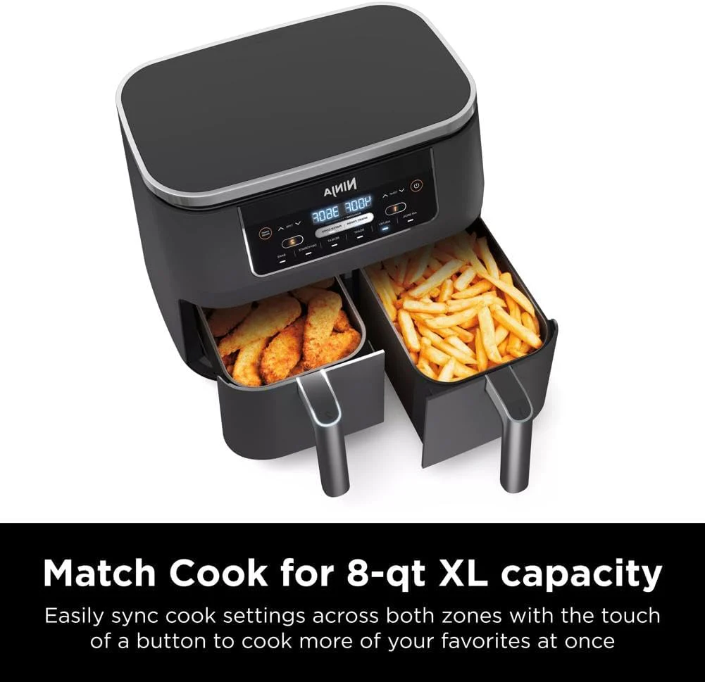 Ninja Foodi 6-in-1 FlexBasket Air Fryer with 7-Quart MegaZone and Basket Divider