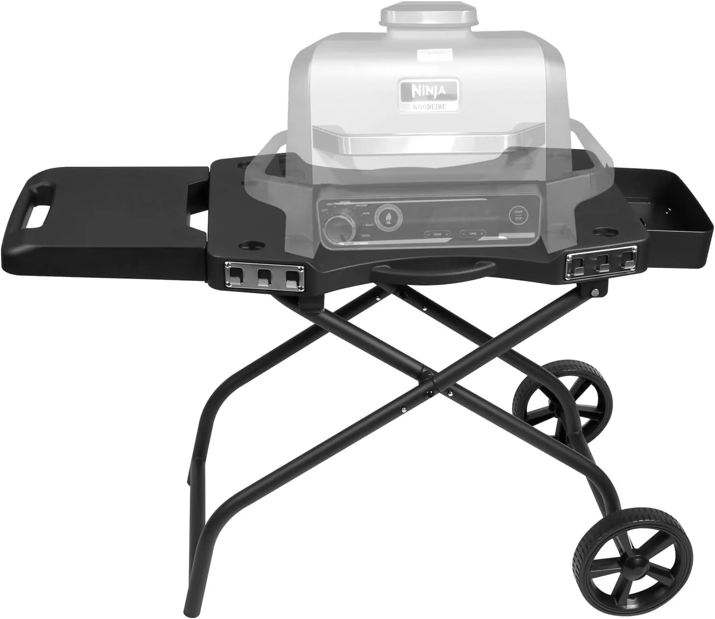 Hisencn Grill Stand for Ninja Woodfire Grill,Grill Cart,Collapsible Outdoor Grill Stand Fit for Ninja Woodfire Outdoor Grill(Ninja OG701),Traeger Ranger,Pit Boss 10697,10724,22" Blackstone Griddle