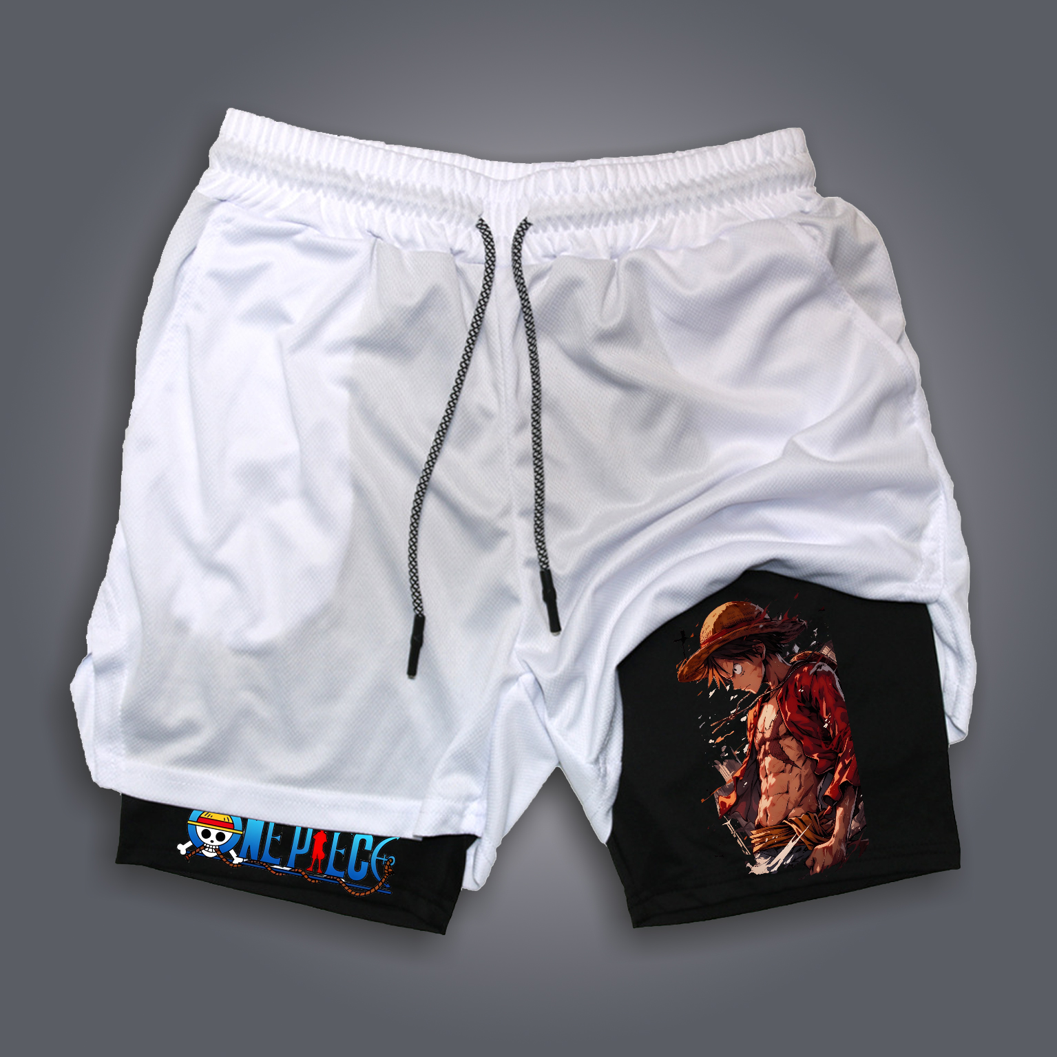 Unisex Anime Print Drawstring Comicssoul Shorts
