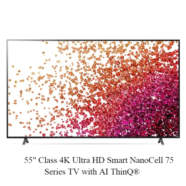 LG 55-Inch NanoCell 75 Series 4K Smart TV - AI ThinQ, Ultra HD, HDR, WebOS Platform - Image 2 LG 55-Inch NanoCell 75 Series 4K Smart TV - AI ThinQ, Ultra HD, HDR, WebOS Platform - Image 2