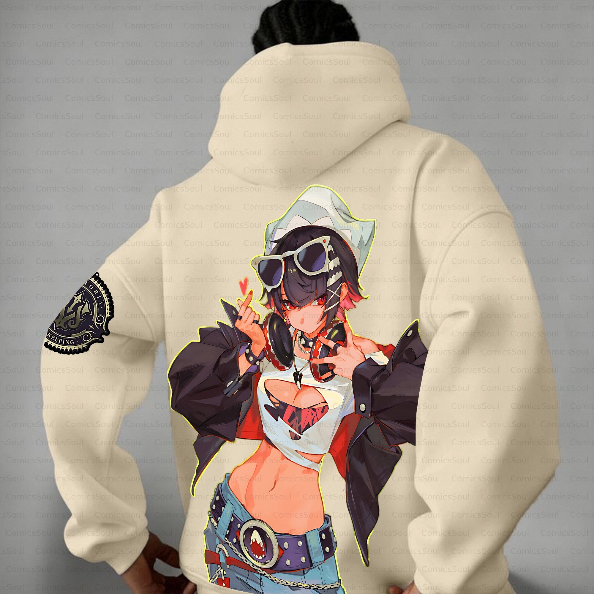 Unisex Anime Inspired Vintage Plush Hoodie