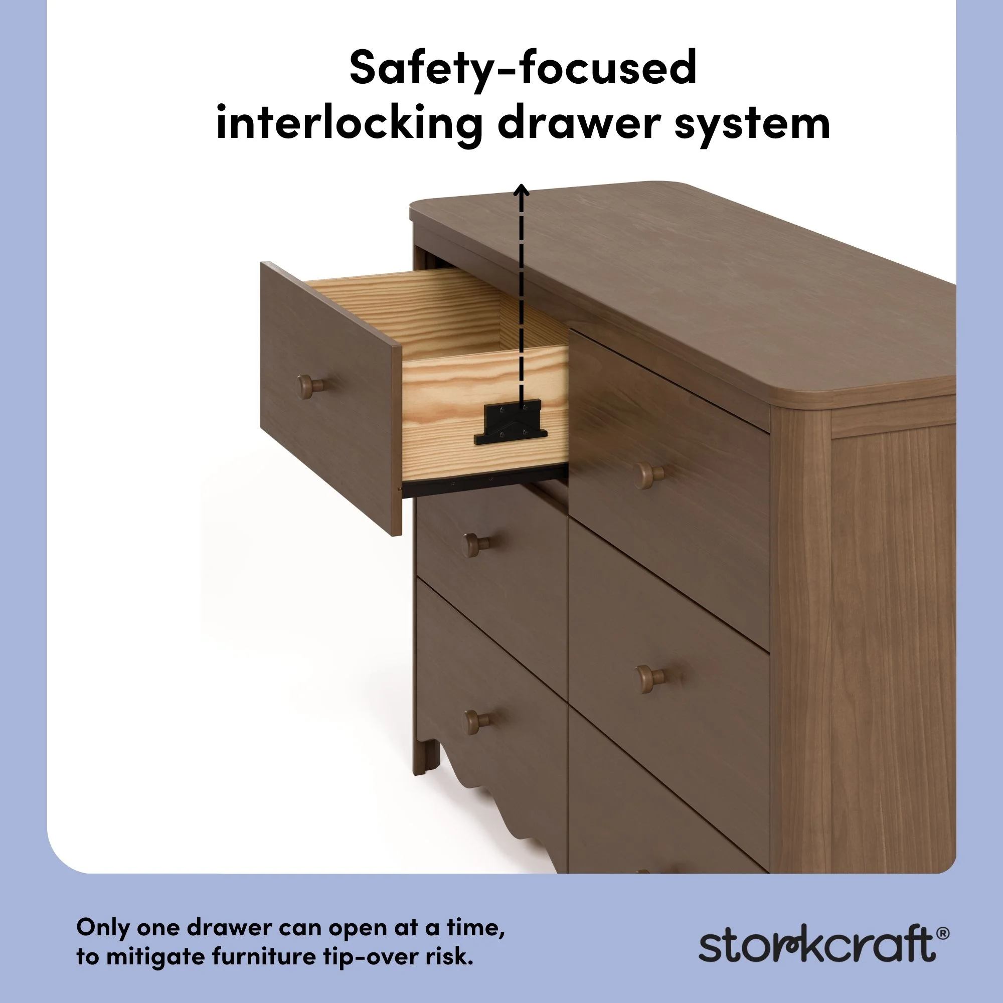 Storkcraft Casablanca 6 Drawer Nursery Dresser, Sage - Image 37