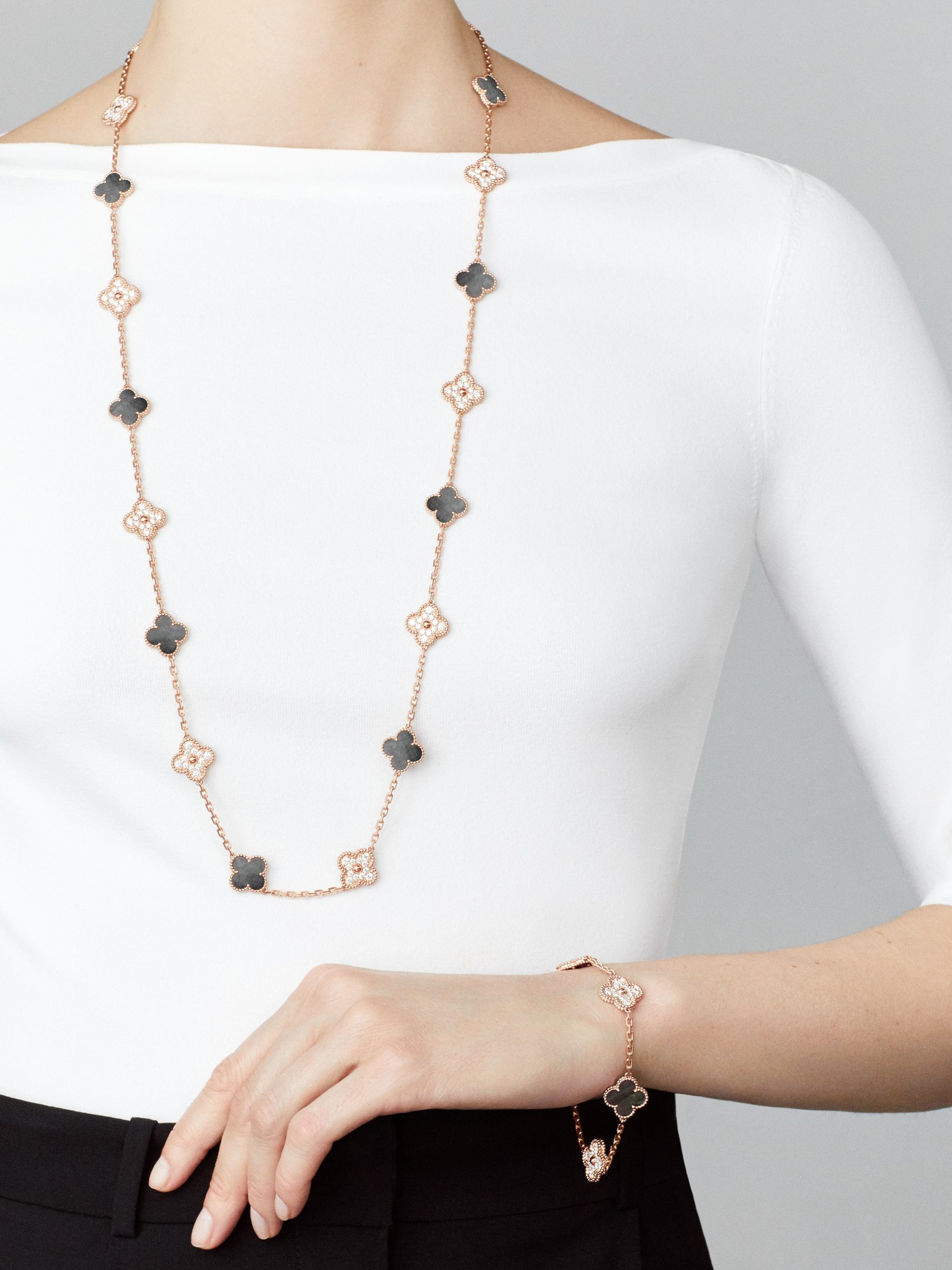 Replicate Vintage Alhambra long necklace, 20 motifs(1:1 replica) - Original Replica Club
