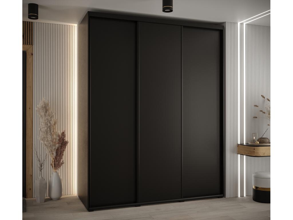 ARMARIO Nestleare 1 DE PUERTAS CORREDERAS 235 - 2/190/45 3 puertas Negro/Negro/Negro