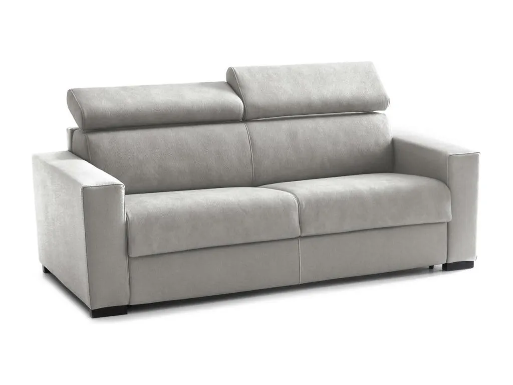 Sofá cama Vivircalido Sofá grande de 2 plazas Made in Italy Sofá de salón con apertura giratoria con reposacabezas regulables y reposabrazos 09770zpde