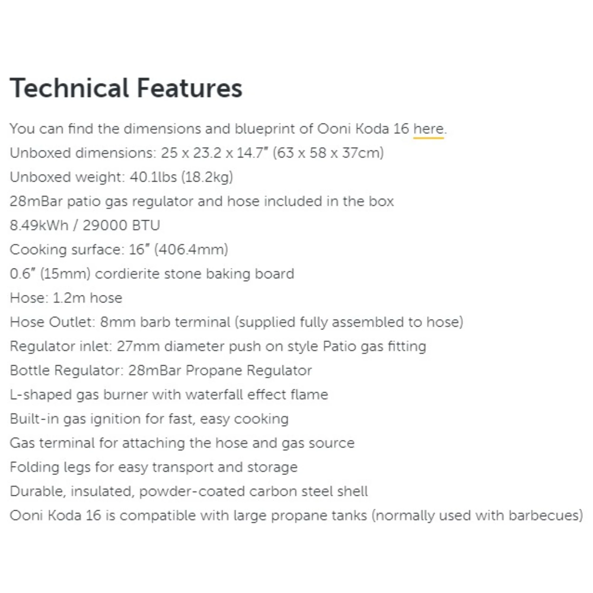 Open Box Ooni Koda 16 Gas Powered Outdoor Portable Pizza Oven (#UU-POABOO) - Image 9