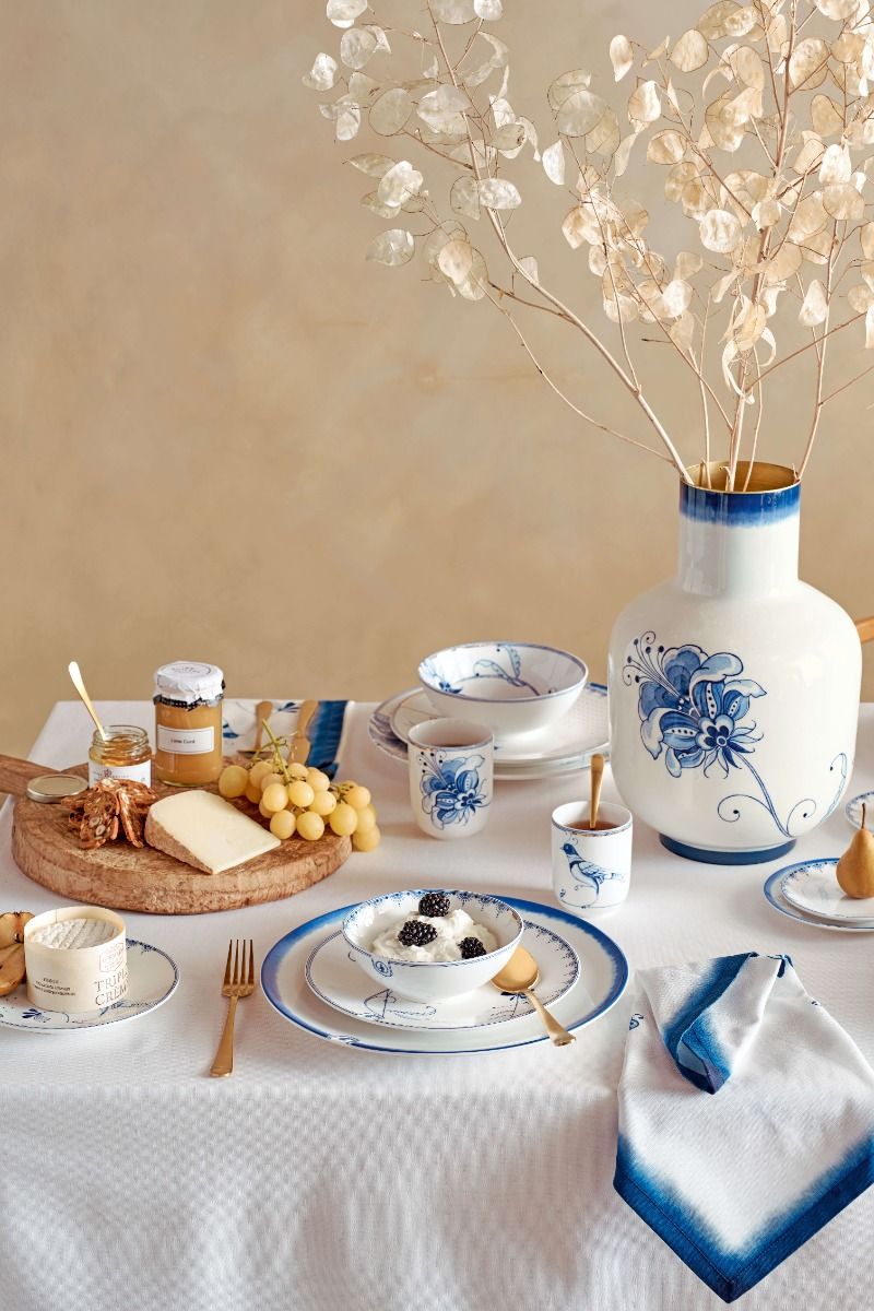 Vase Metal Pip & The Blue Bird Blue 36cm