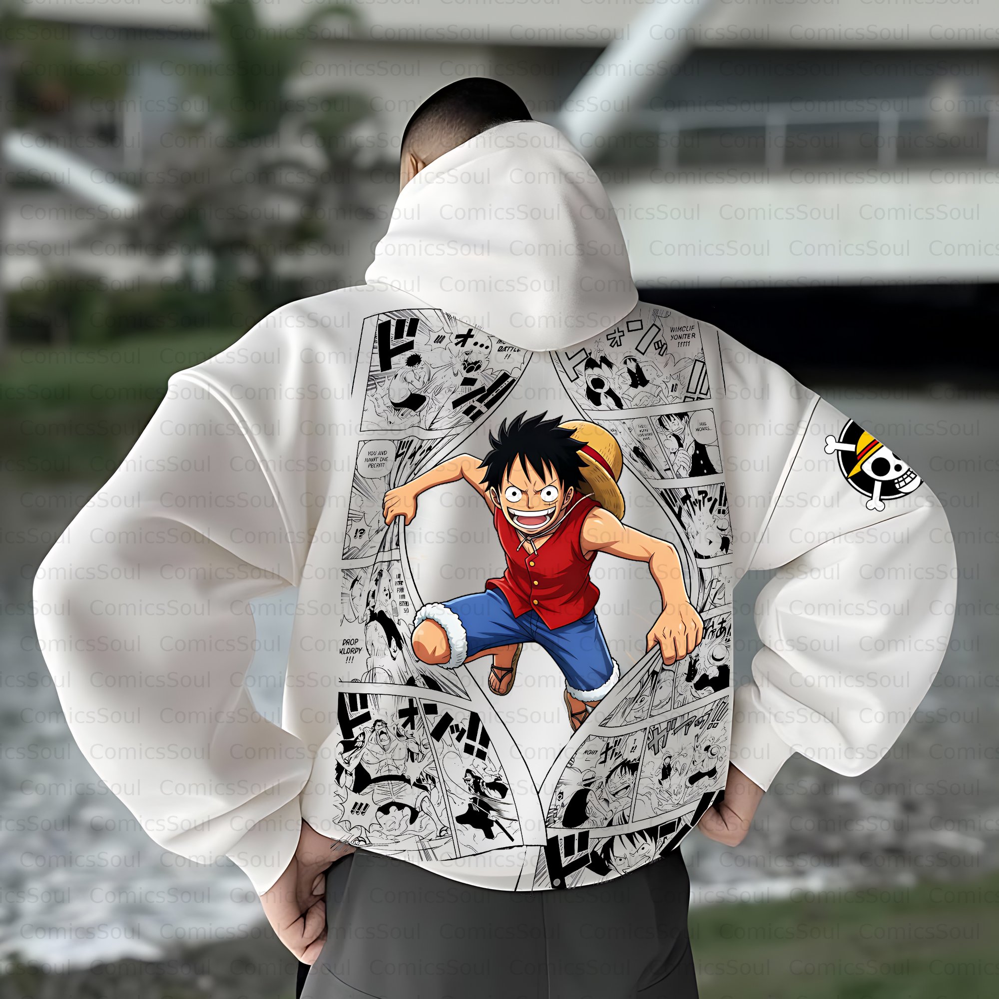 Unisex Anime Inspired Vintage Plush Hoodie