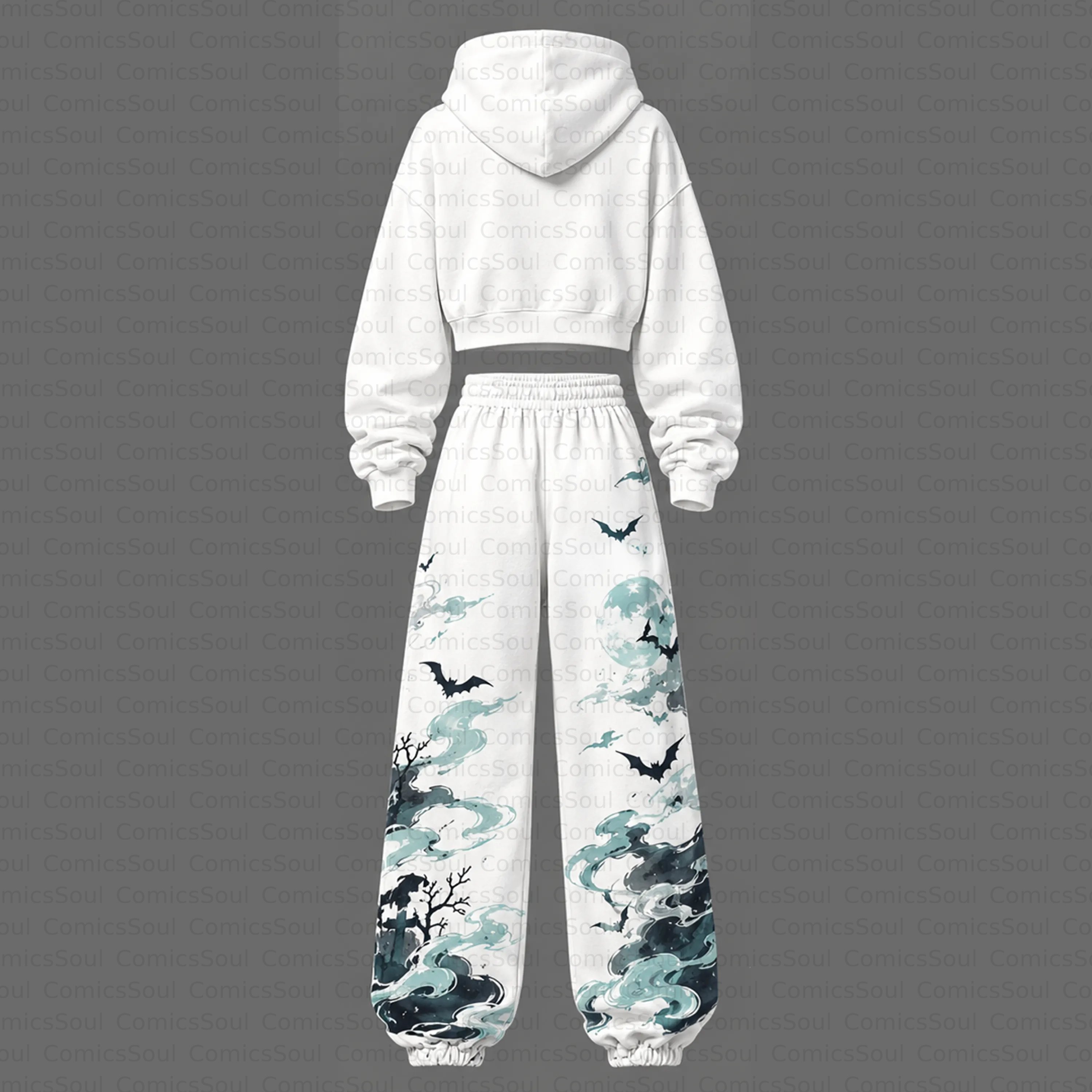 Demon Slayer Cropped Long Sleeve Hoodie & High Waist Jogger Pants Two Piece TeeThreads Sustain the Scene with Custom Apparel