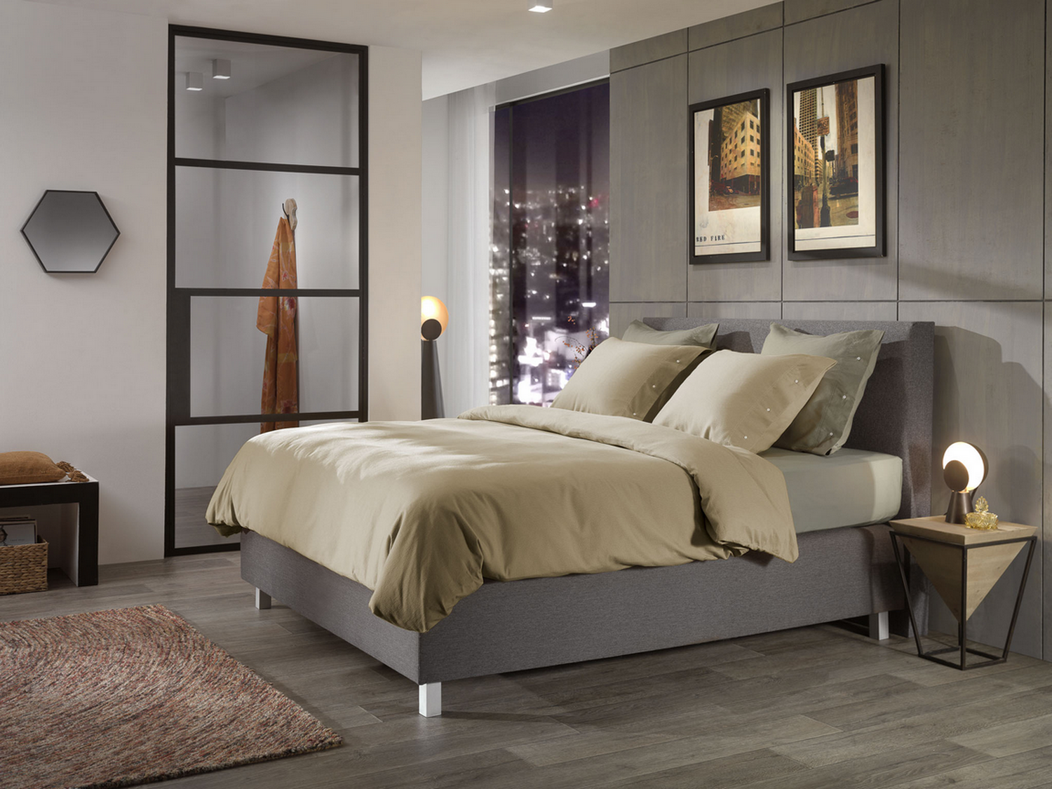 Yellow Dekbedovertrek Katoen Cialda - pale khaki