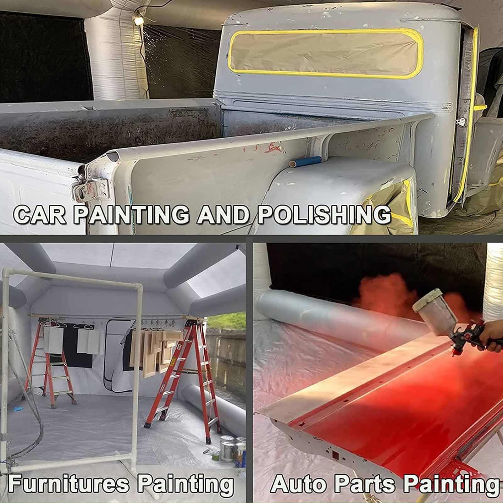 FLAPKWAN Inflatable Paint Booth 30X20X13FT With 1100W+950W Blowers - Image 7 FLAPKWAN Inflatable Paint Booth 30X20X13FT With 1100W+950W Blowers - Image 7