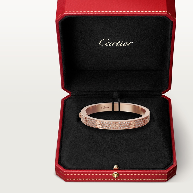Replicate LOVE bracelet, classic model, paved(1:1 replica) - Original Replica Club