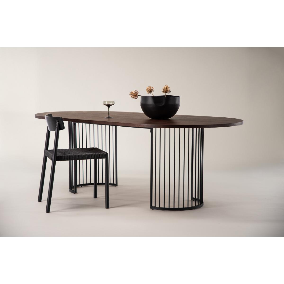 Svea - Zaru deens ovale eettafel - 220 x 110 cm - walnoot