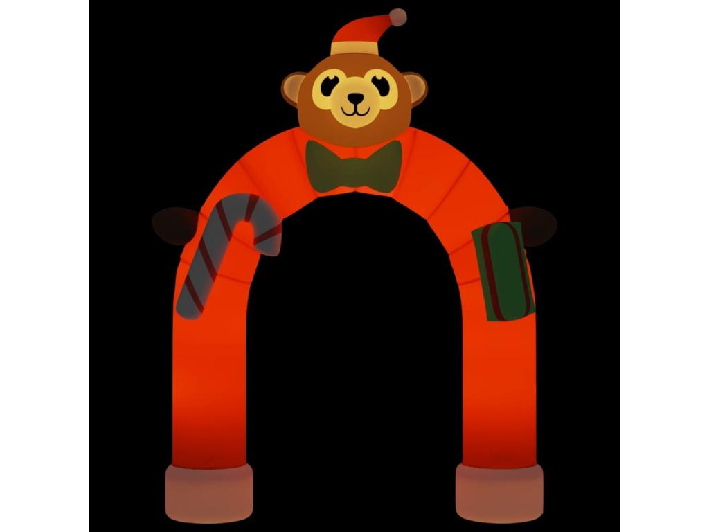 Puerta de arco inflable de Navidad con LED 380 cm