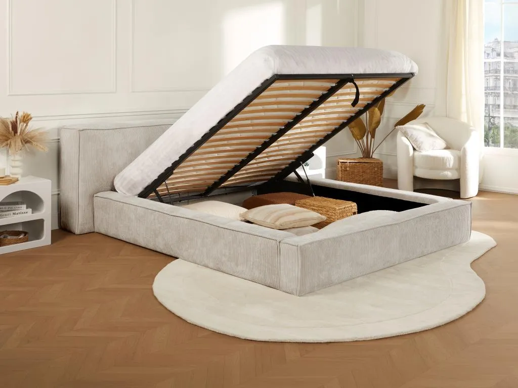 Canapé abatible 160x200 cm - pasta - Beige - Jmmhogar