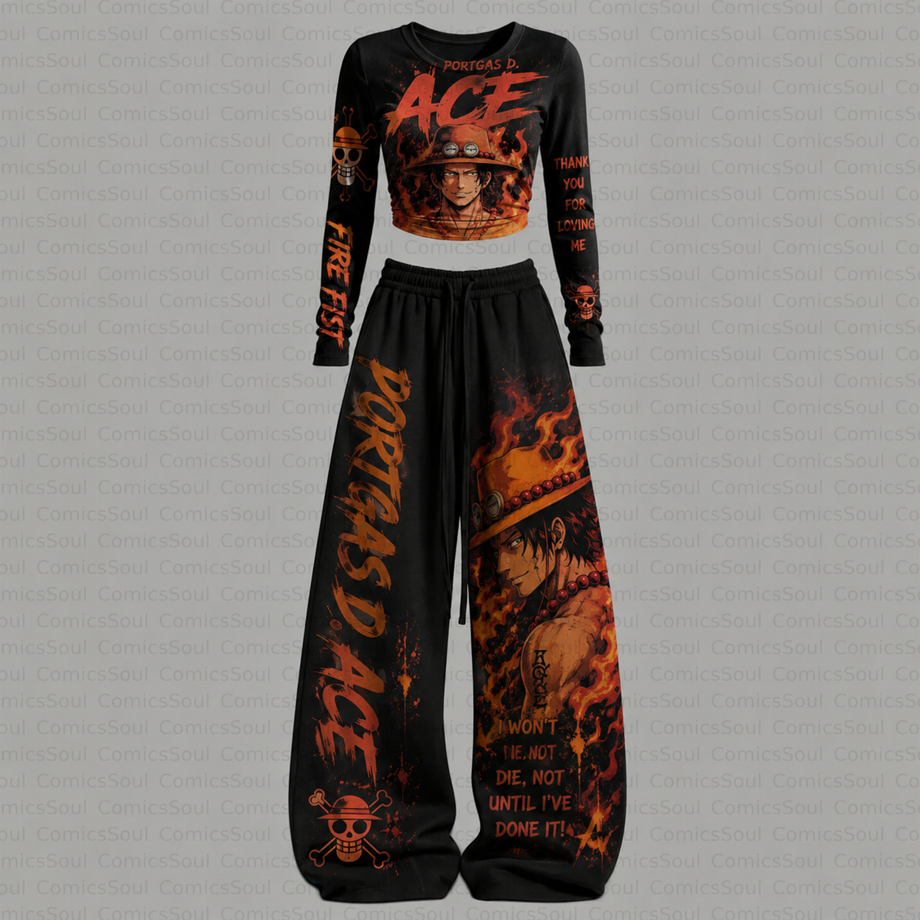 One Piece Long-Sleeve Top And Elastic Pants Set 3051047 TeeThreads Sustain the Scene with Custom Apparel