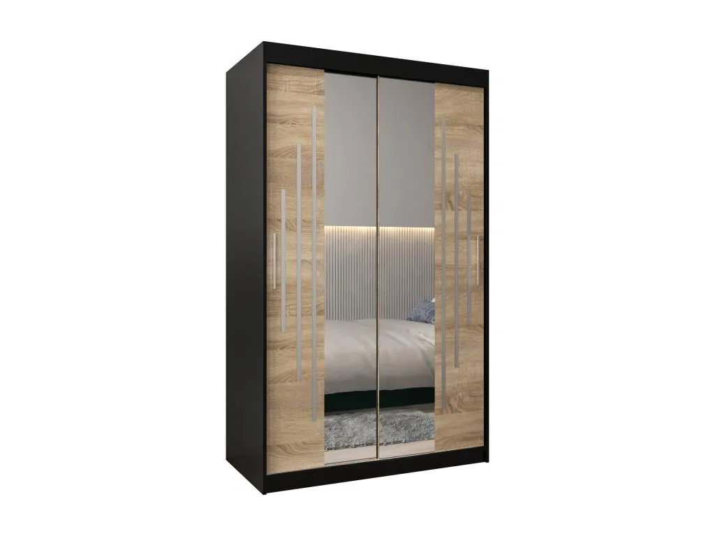ARMARIO Micasacool 1 DE PUERTAS CORREDERAS 200/120/62 2 puertas (negro/Micasacool)