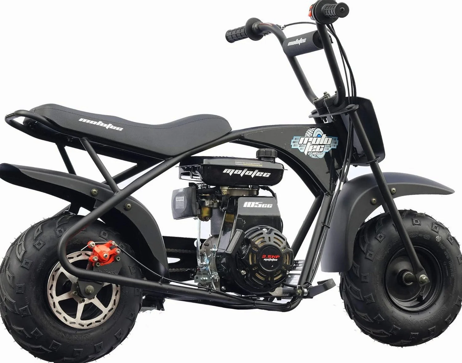 MotoTec 105CC 3.5HP Mini Bike, Black, Alloy Steel, 23mph - KN110-A - Image 9 MotoTec 105CC 3.5HP Mini Bike, Black, Alloy Steel, 23mph - KN110-A - Image 9