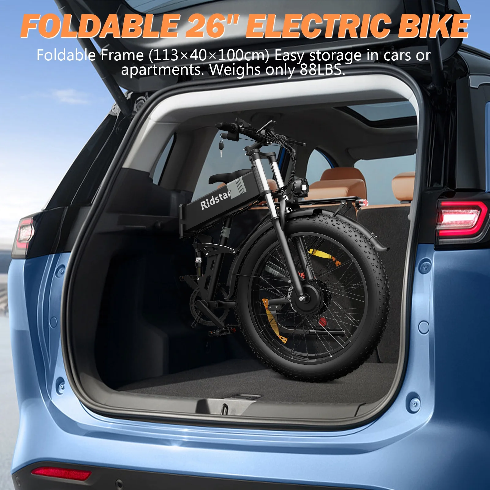 Dual Motor PEAK 3000W Electric Bike for Adults,31mph 48V 23Ah Electric Bicycle,26" Fat Tire Mountain Bike UL2849 - Image 31