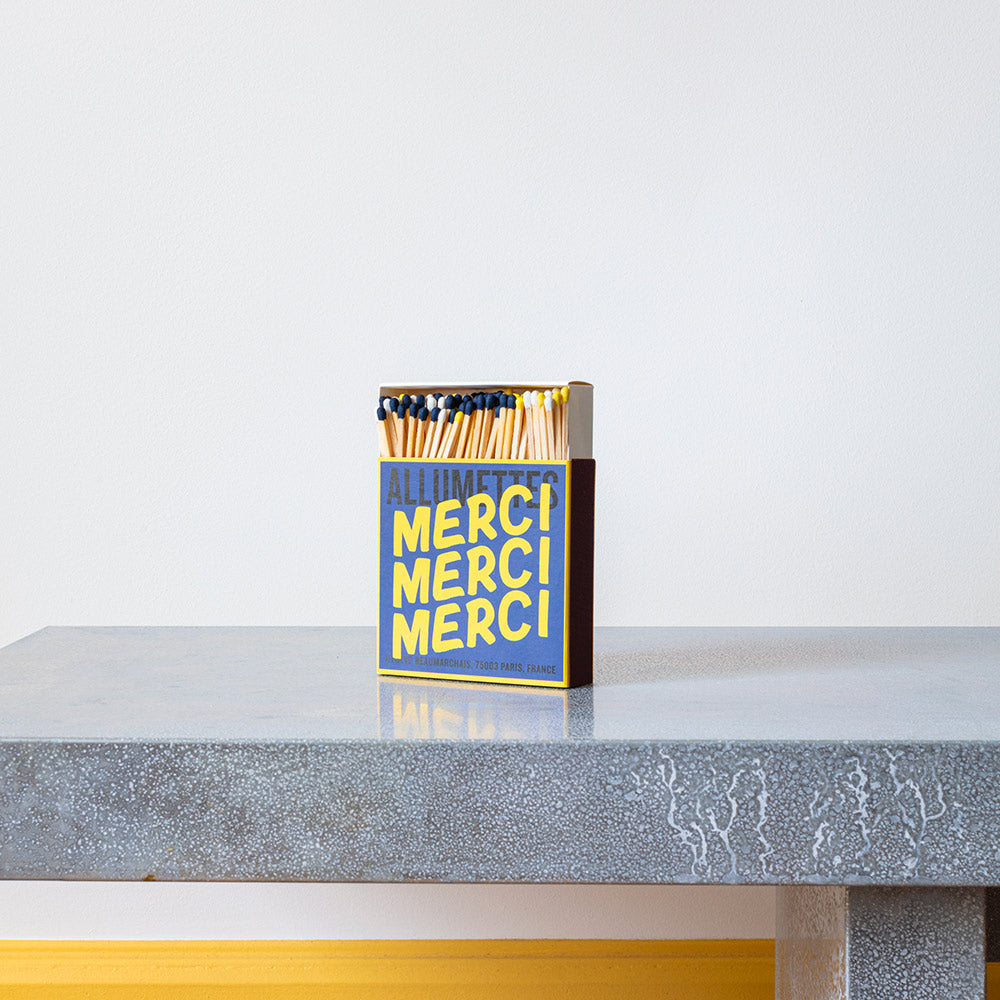 Boîte de 120 grandes allumettes - Merci Jaune