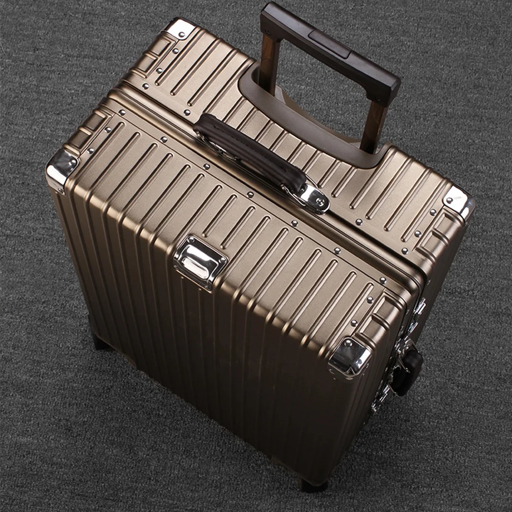 All Aluminum Magnesium Carry on Luggage Airline Approved, Hardside Carry on Suitcase with TSA Lock, Zipperless Luggage Checked Luggage Metal Rolling Luggage for Travel, Business - Image 21