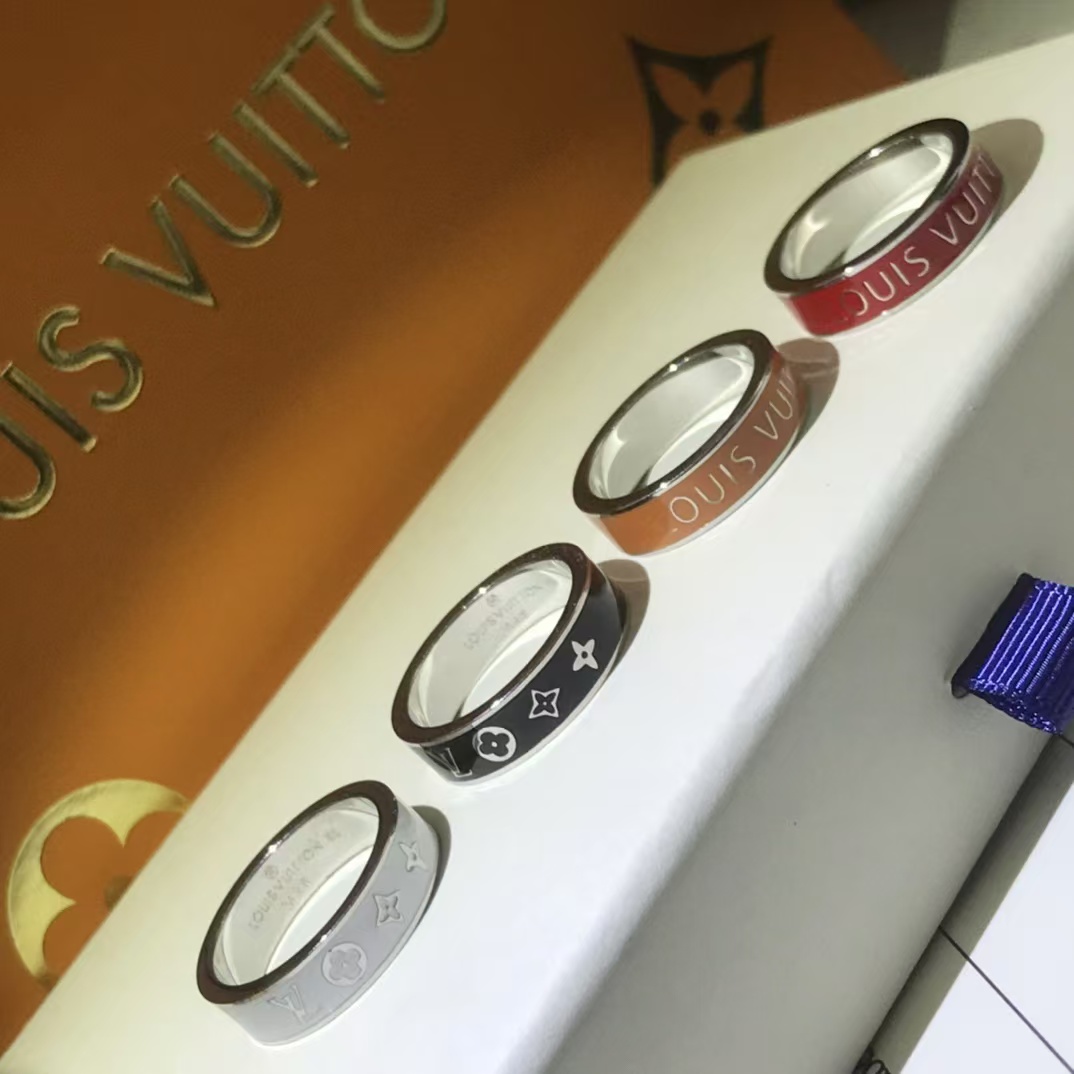 Louis Vuitton Enamel Pattern Ring - Original Replica Club