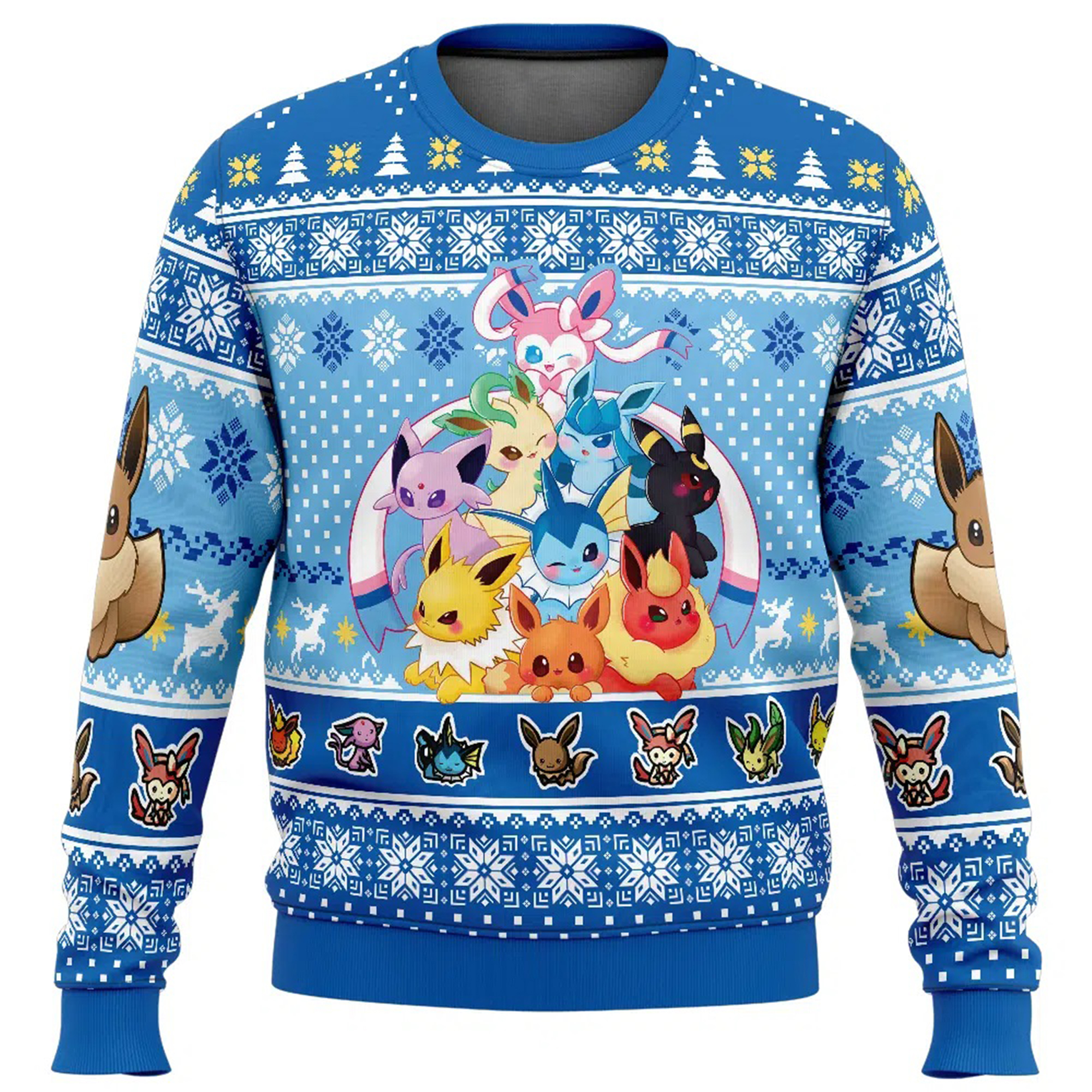 Unisex Anime Ugly Christmas Sweater TeeThreads Sustain the Scene with Custom Apparel
