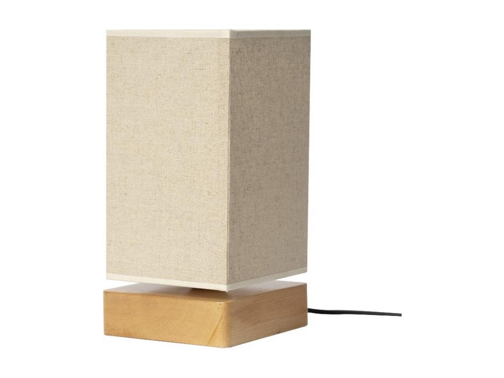 Lámpara de Mesa Viterbo, Beige, 14x14x27 cm, Casaplu